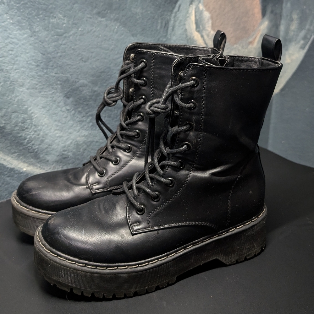 UNIONBAY KIWI women's black combat boots